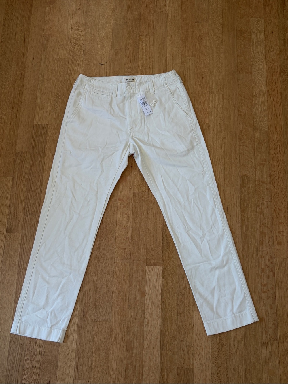 Todd Snyder Off-White Cotton Chino Pants